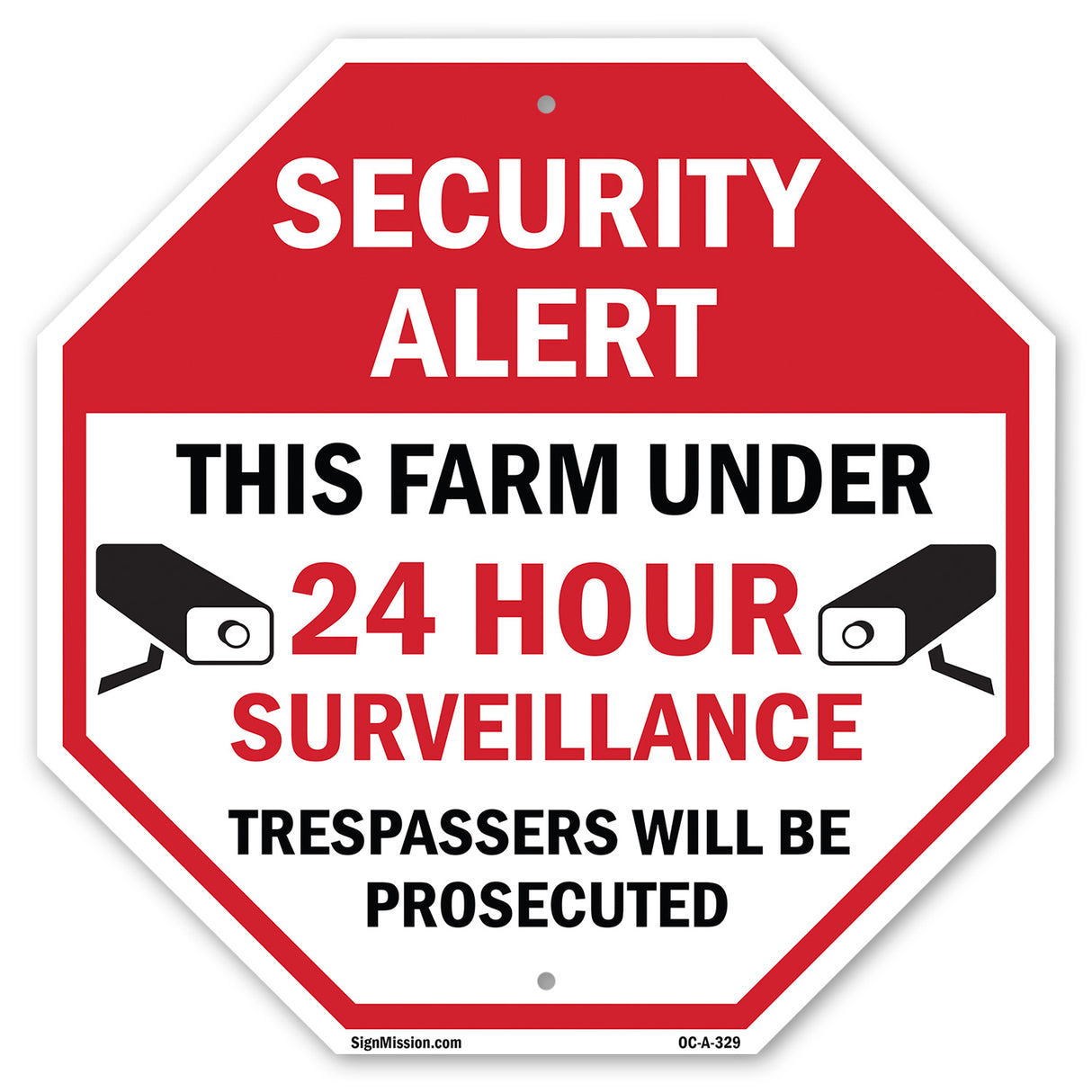 Security Alert This Farm Under 24 Hour Surveillance Trespassers Will Be Prosecuted