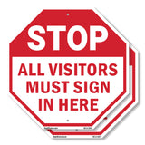 Stop All Visitors Must Sign in Here