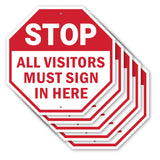 Stop All Visitors Must Sign in Here