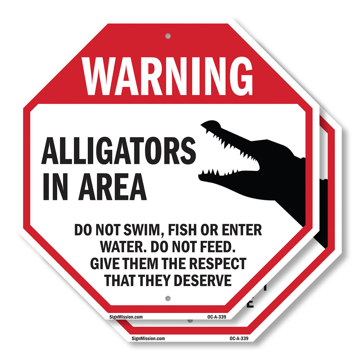 Warning Alligators in Area Do Not Swim