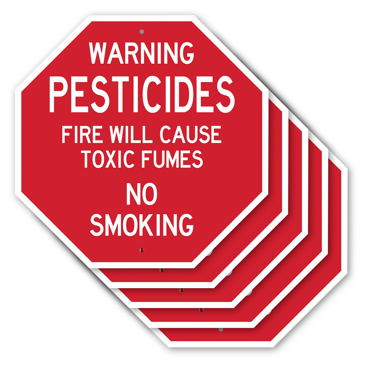 Warning Pesticides Fire Will Cause Toxic Fumes No Smoking