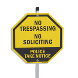 No Trespassing No Soliciting Police Take Notice