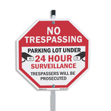 No Trespassing Parking Lot Under 24 Hour Surveillance Trespassers Will Be Prosecuted