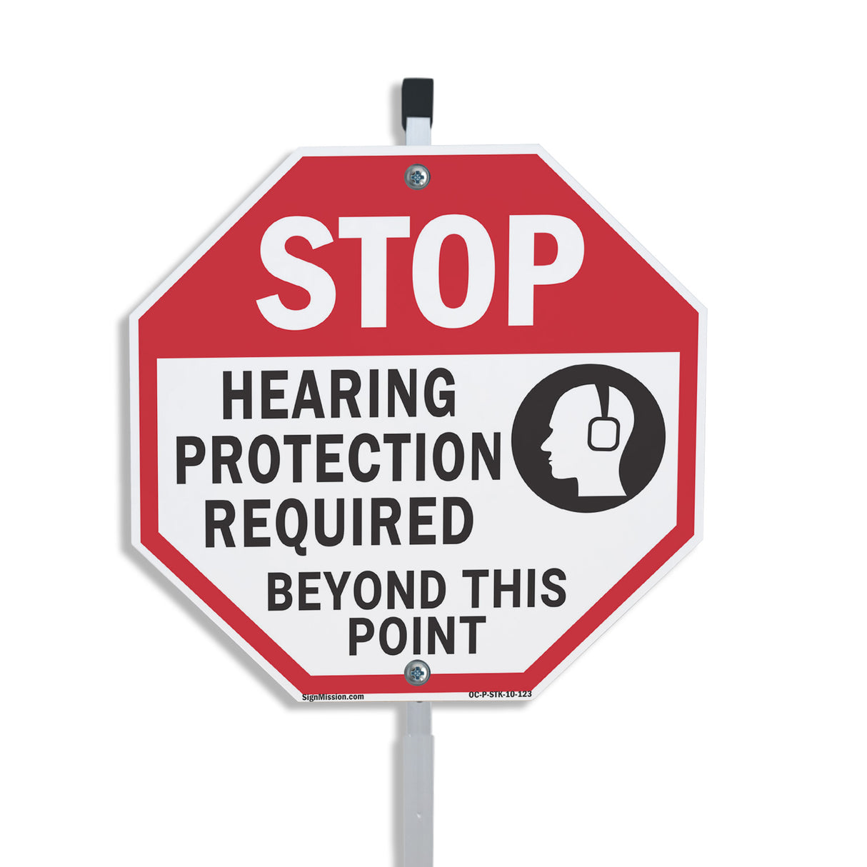 Stop Hearing Protection Required Beyond This Point