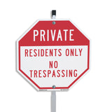 Private Residents Only No Trespassing
