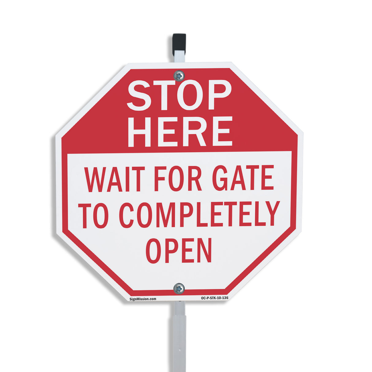 Stop Here Wait for Gate to Completely Open