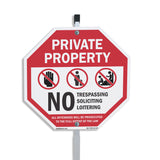 Private Property No Trespassing Soliciting Loitering All Offenders Will Be Prosecuted to The Full Extent of The Law