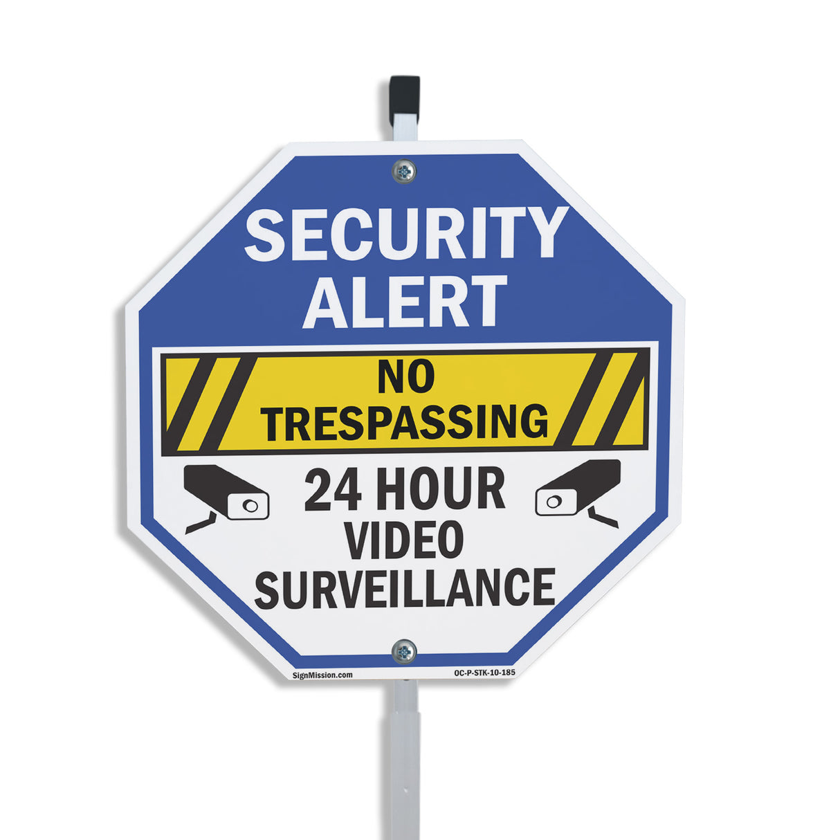 Security Alert No Trespassing 24 Hour Video Surveillance