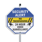 Security Alert No Trespassing 24 Hour Video Surveillance