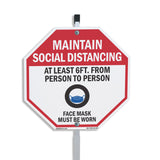 Maintain Social Distancing At Least 6ft. From Person to Person Face Mask Must Be Worn
