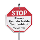 Stop Please Remain Inside Your Vehicle Thank You
