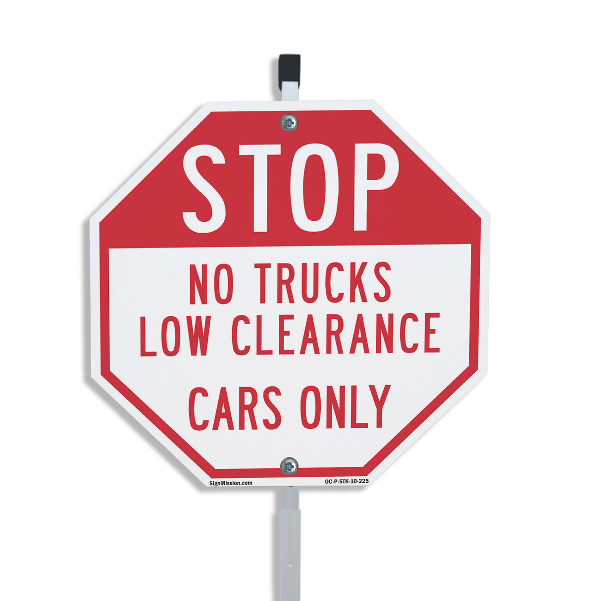 Stop No Trucks Low Clearance Cars Only