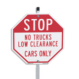 Stop No Trucks Low Clearance Cars Only