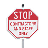 Stop Contractors and Staff Only