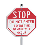 Stop Do Not Enter Severe Tire Damage Will Occur