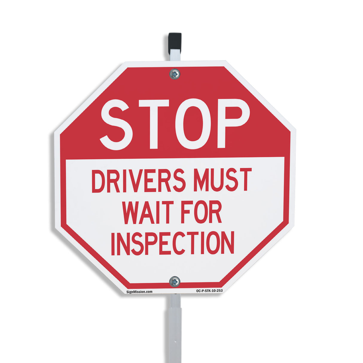 Stop Drivers Must Wait for Inspection
