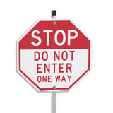 Stop Do Not Enter One Way
