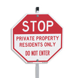 Stop Private Property Residents Only Do Not Enter