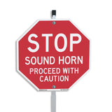 Stop Sound Horn Proceed with Caution