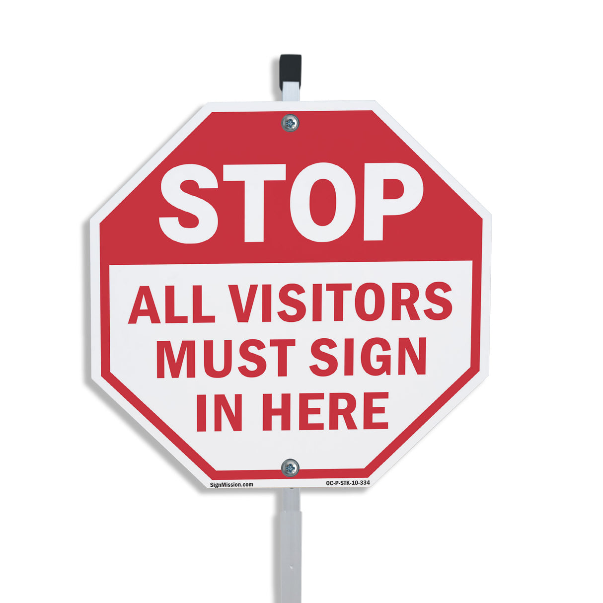 Stop All Visitors Must Sign in Here