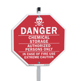 Danger Chemical Storage Authorized Persons Only in Case of Fire Use Extreme Caution