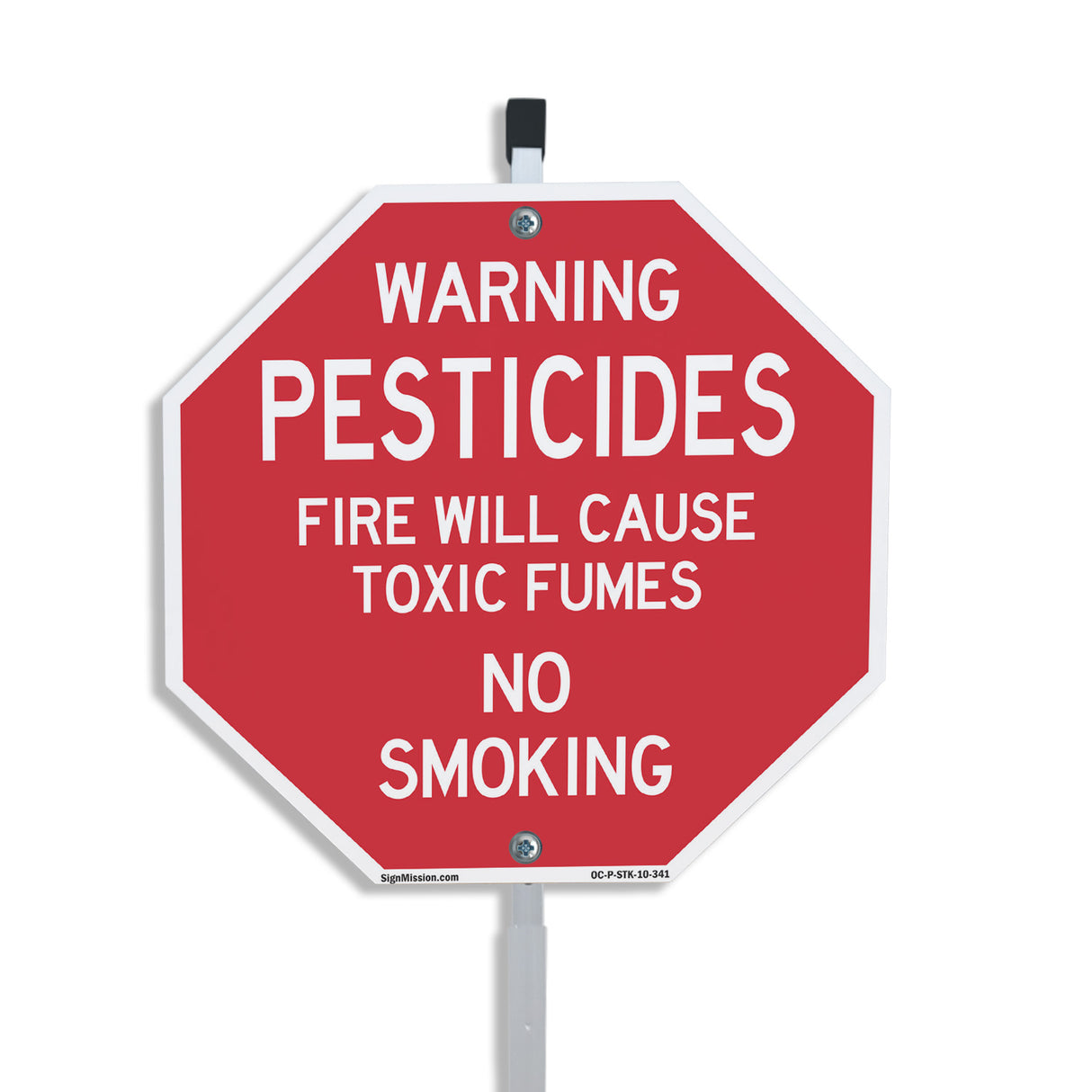 Warning Pesticides Fire Will Cause Toxic Fumes No Smoking