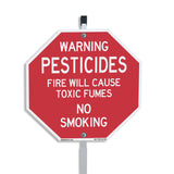 Warning Pesticides Fire Will Cause Toxic Fumes No Smoking