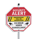 Security Alert Trespassers Will Be Prosecuted 24 Hour Video Surveillance