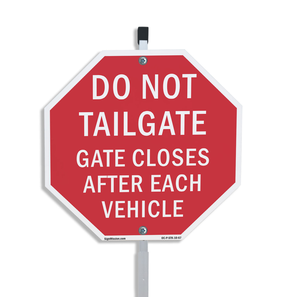 Do Not Tailgate Gate Closes After Each Vehicle