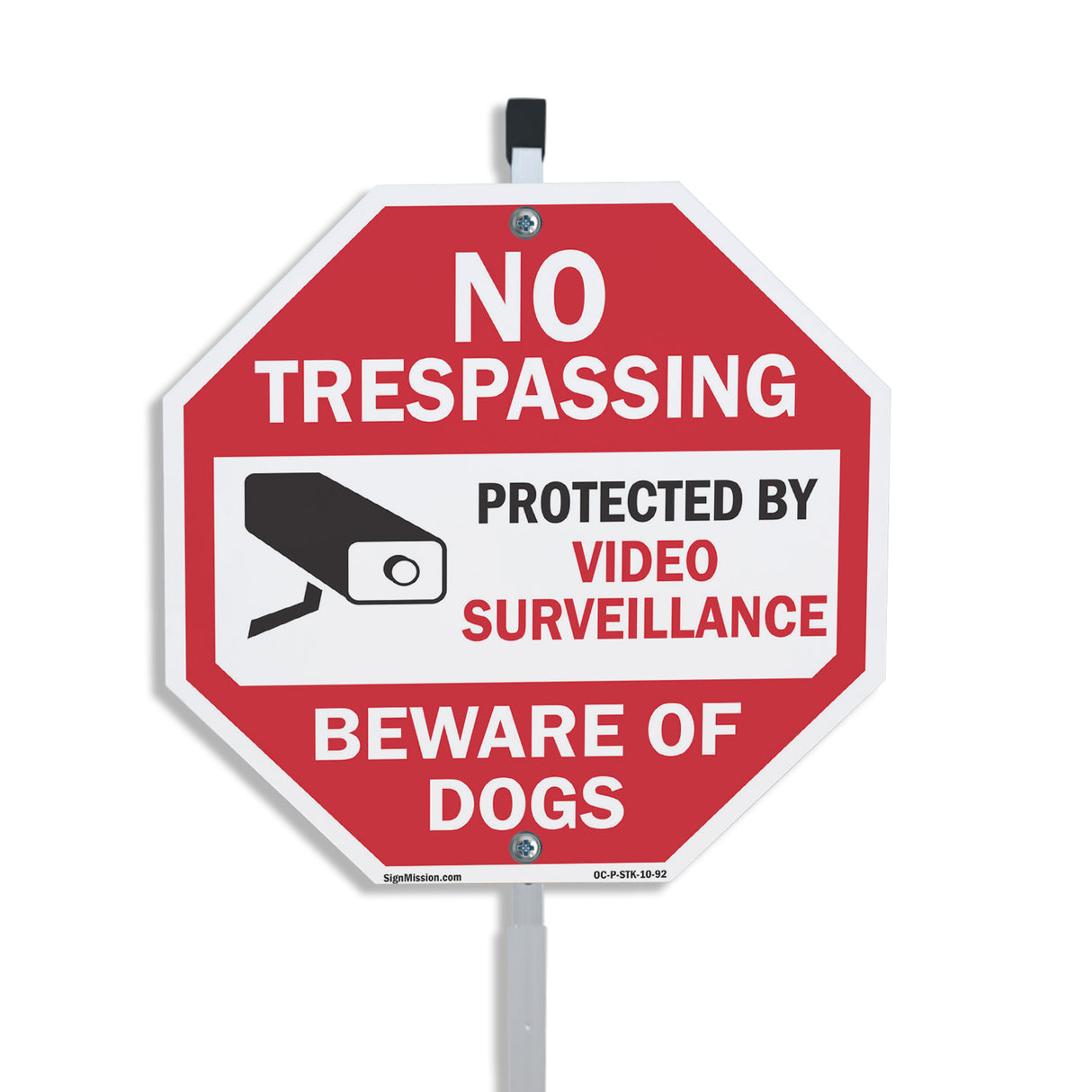 No Trespassing Protected by Video Surveillance Beware of Dogs