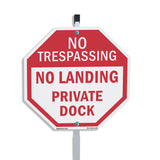 No Trespassing No Landing Private Dock