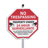 No Trespassing Property Under 24 Hour Surveillance All Activities Monitored and Recorded by Digital Night Vision Cameras