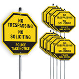 No Trespassing No Soliciting Police Take Notice