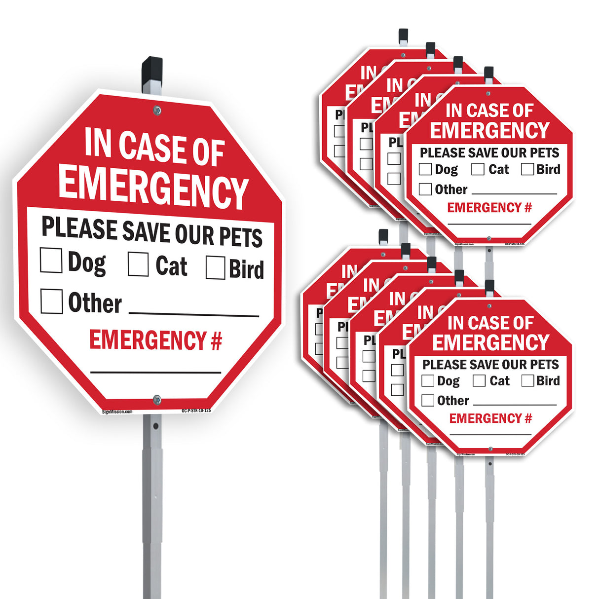 In Case of Emergency Please Save Our Pets Dog Cat Bird Other Emergency #