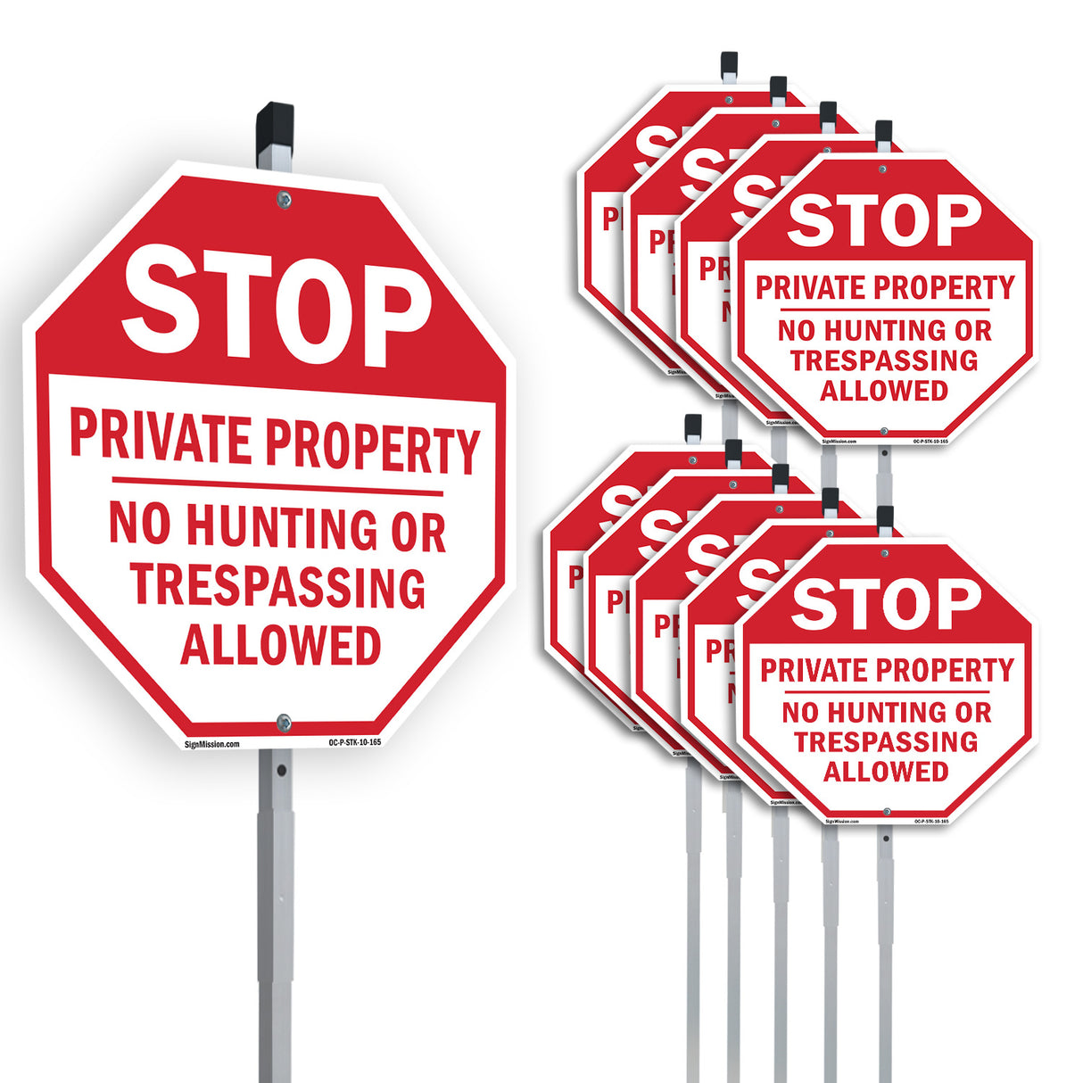 Stop Private Property No Hunting or Trespassing Allowed