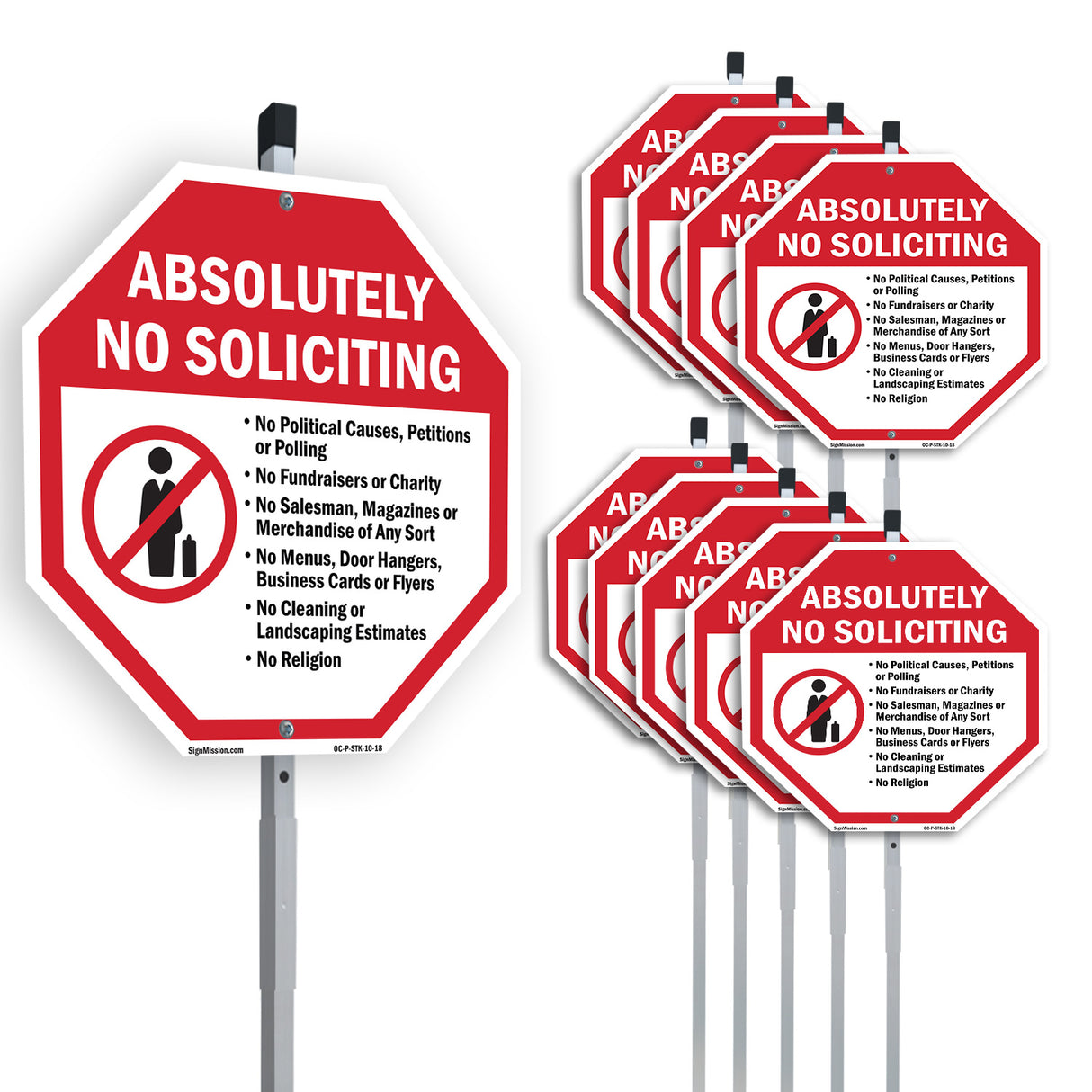 Absolutely No Soliciting No Political Causes Petitions or Polling