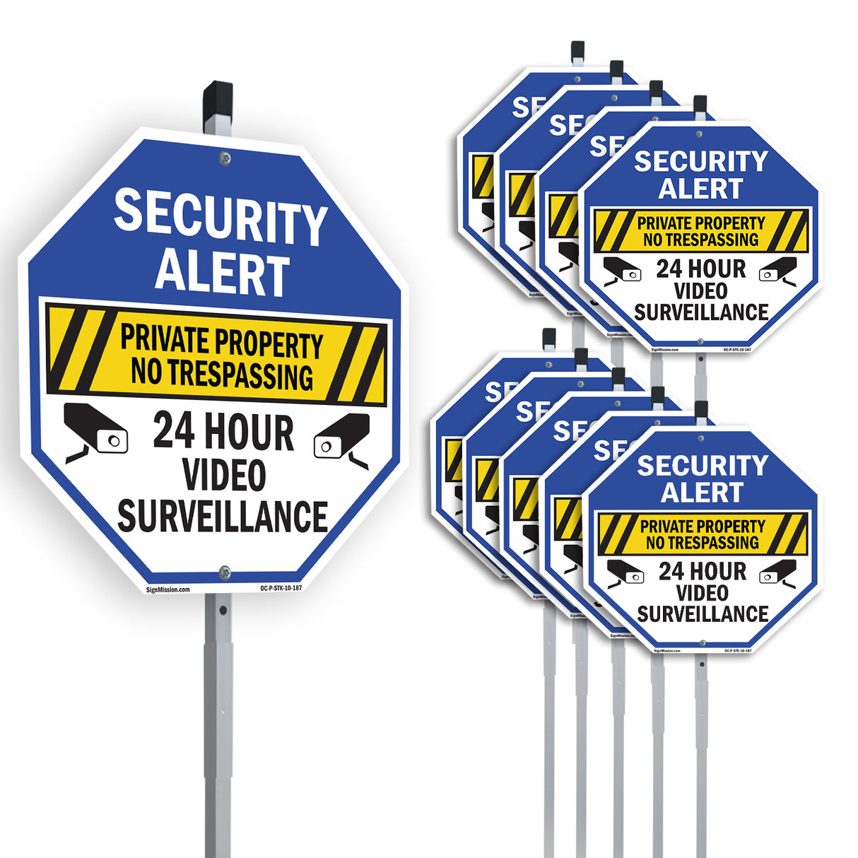 Security Alert Private Property No Trespassing 24 Hour Video Surveillance