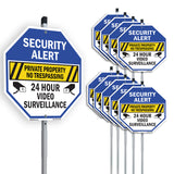 Security Alert Private Property No Trespassing 24 Hour Video Surveillance