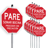 Pare Sonar Bocina Proceder Con Precaución