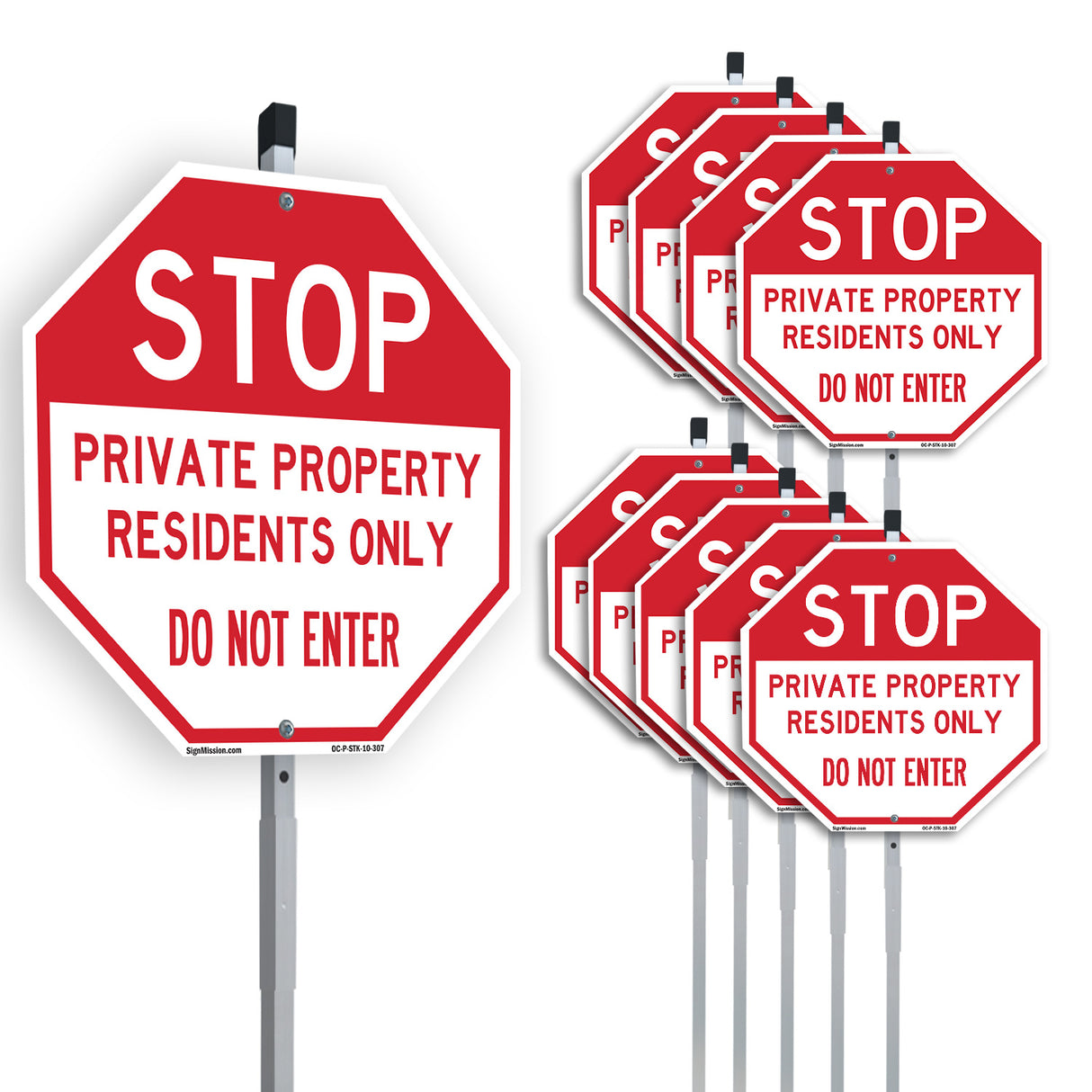 Stop Private Property Residents Only Do Not Enter