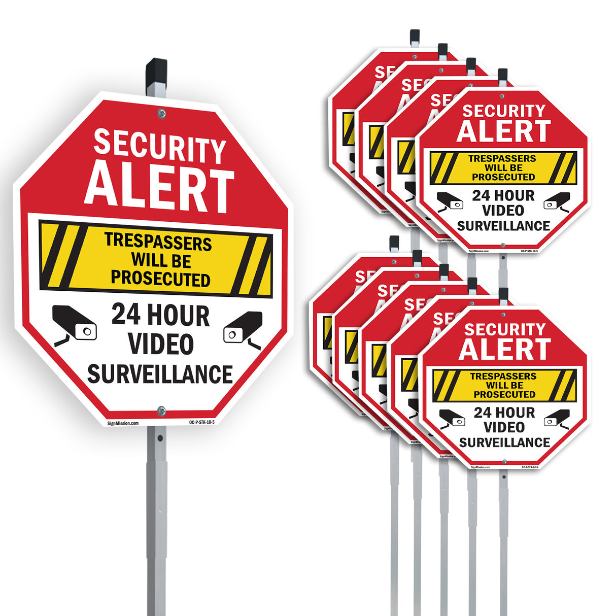 Security Alert Trespassers Will Be Prosecuted 24 Hour Video Surveillance