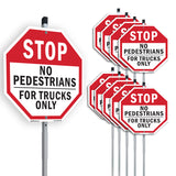Stop No Pedestrians for Trucks Only