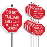 Do Not Tailgate Gate Closes After Each Vehicle