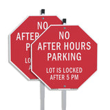 No After Hours Parking Lot Is Locked After 5 Pm