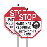 Stop Hard Hat Required Beyond This Point