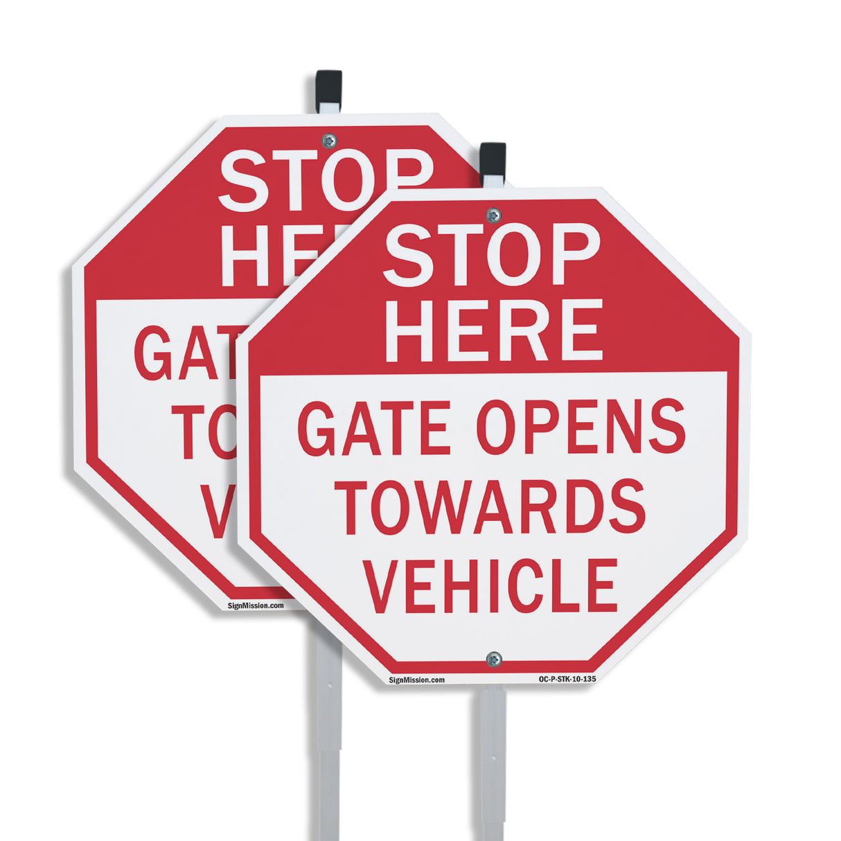 Stop Here Gate Opens Towards Vehicle