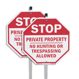 Stop Private Property No Hunting or Trespassing Allowed