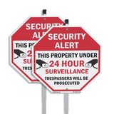 Security Alert This Property Under 24 Hour Surveillance Trespassers Will Be Prosecuted