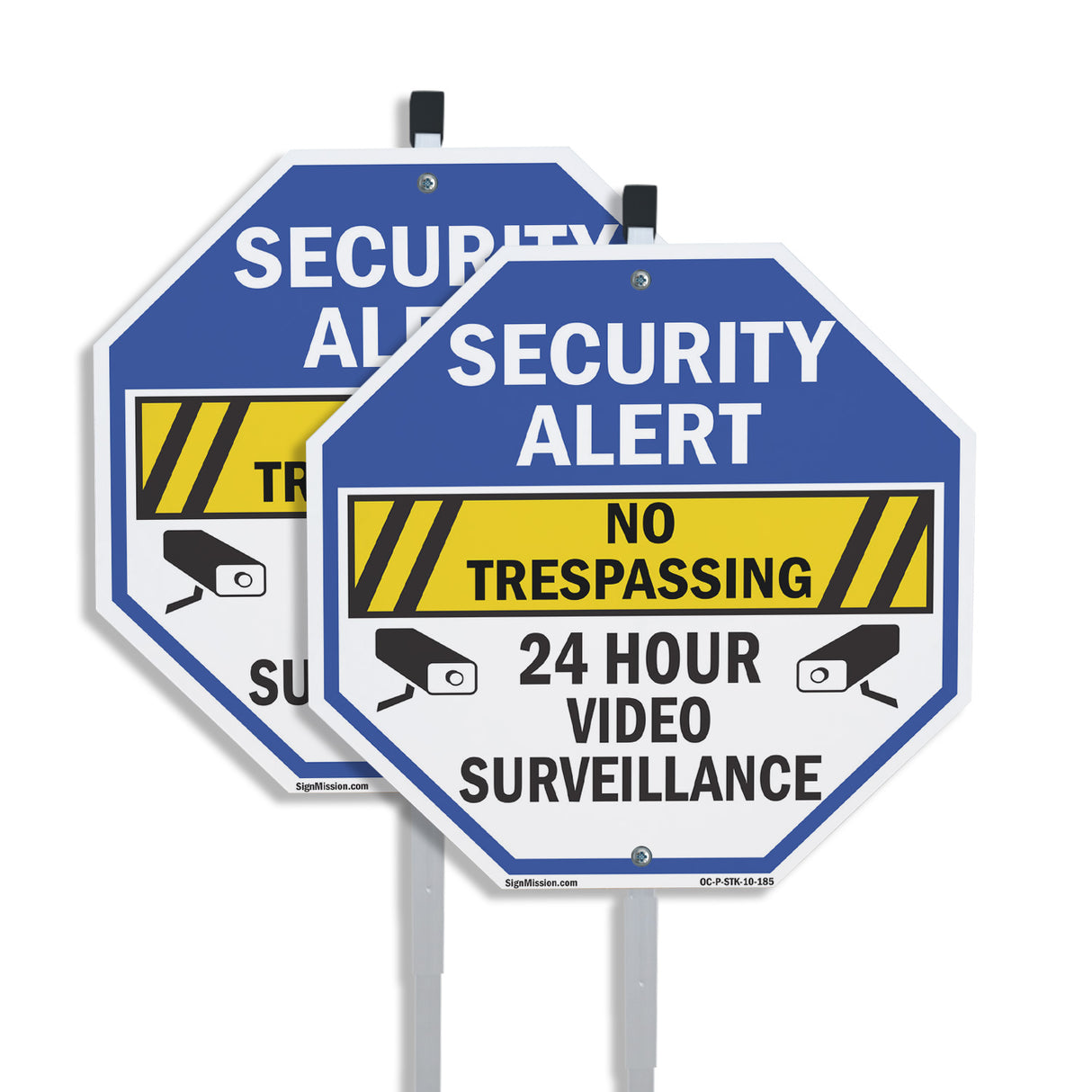 Security Alert No Trespassing 24 Hour Video Surveillance