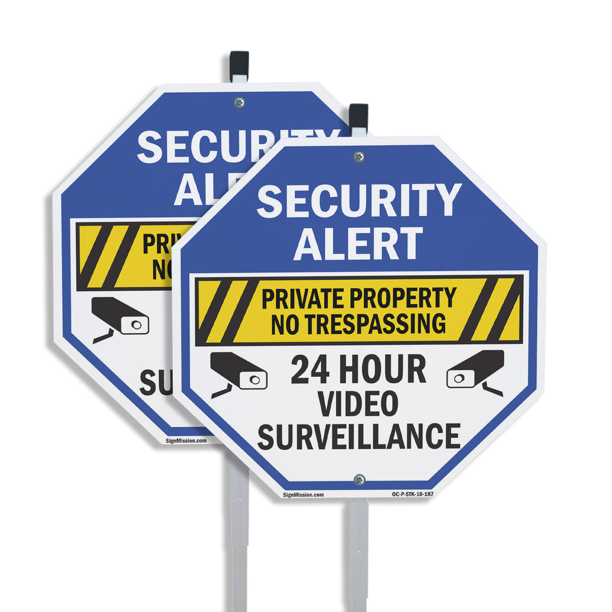 Security Alert Private Property No Trespassing 24 Hour Video Surveillance